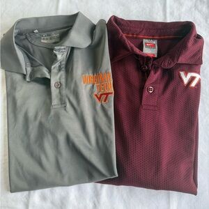 Nike & Under Armour VA Tech s/s polo style shirt bundle, size small